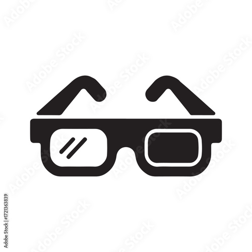 3D Glasses Fashion Solid Flat Icon