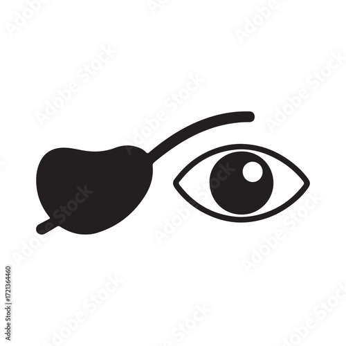 Eye Patch Minimal Solid Style Icon
