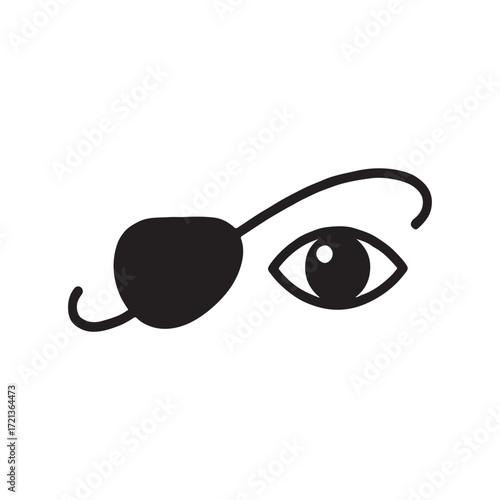 Eye Patch Pirate Fashion Solid Icon