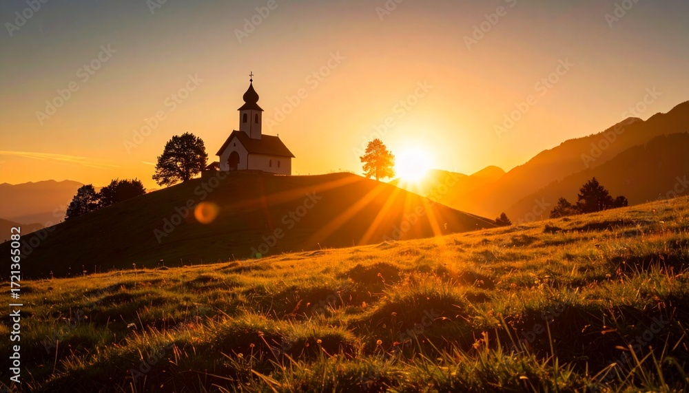 Fototapeta premium church in rural