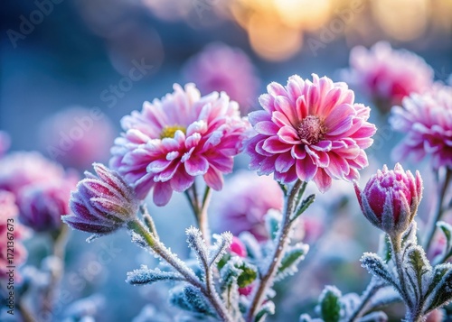 Chilled petals on a winter morning