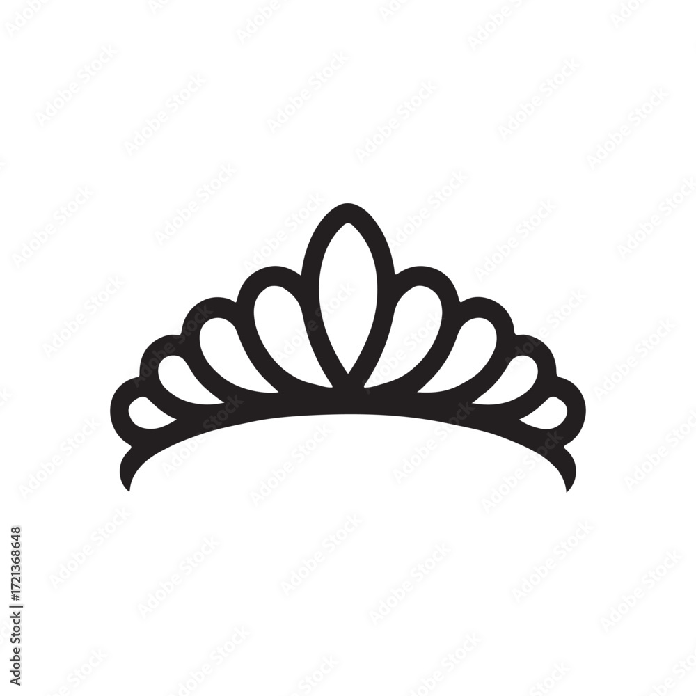 Obraz premium Tiara Solid Royal Crown Style Icon