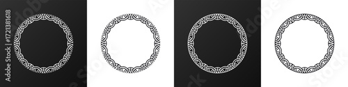 Intricate celtic and viking style frames with nordic influences, perfect for decorative projects and art.
