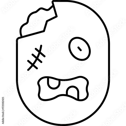Monster Head Icon | Line Style Spooky & Fantasy Icon
