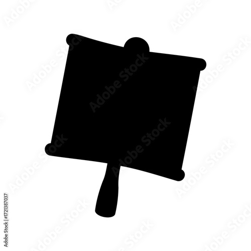 Silhouette of a traditional Japanese hand drum, an object of cultural significance
