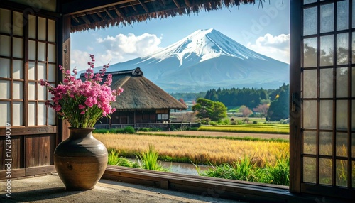 vase of beautiful flowers as background