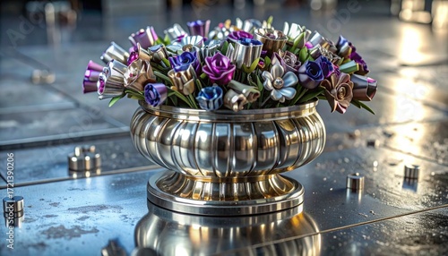 vase of beautiful flowers as background