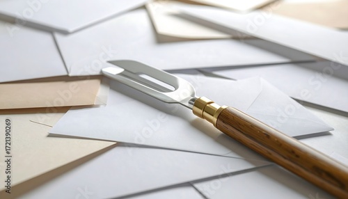 Wallpaper Mural A letter opener on a pile of envelopes Torontodigital.ca