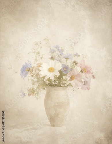 vase of beautiful flowers as background