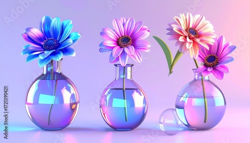 vase of beautiful flowers as background