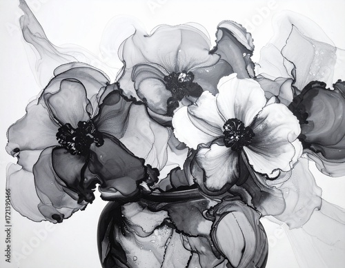 vase of beautiful flowers as background