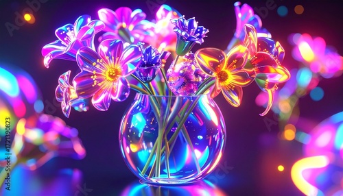 vase of beautiful flowers as background