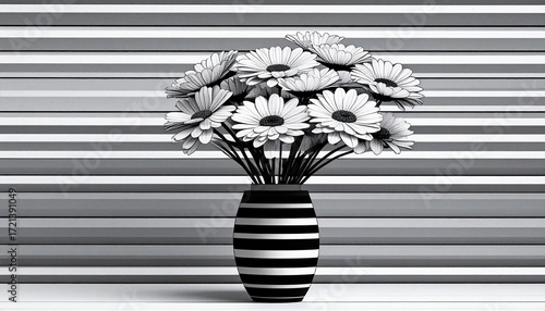 vase of beautiful flowers as background