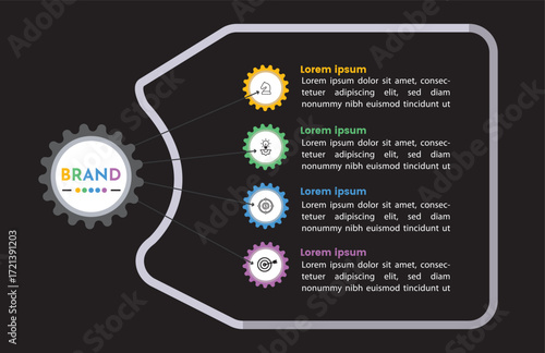 “Abstract Infographic Banner Template – 3 to 4 Step Process Design”