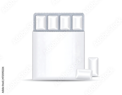 Blank gum packaging mock-up