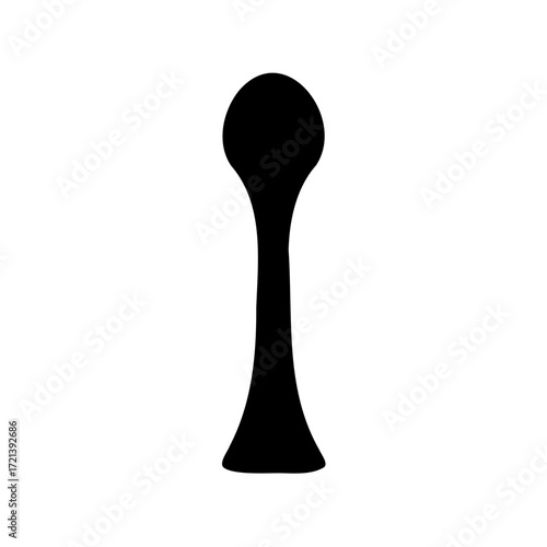 Monochromatic artistic representation of a futuristic abstract object in minimalistic style