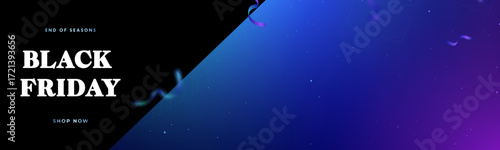 Bold Black Friday text on an eye-catching gradient background captures festive spirit