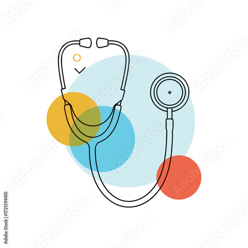 Medical stethoscope an essential tool for listening to internal body sounds doctors use it.