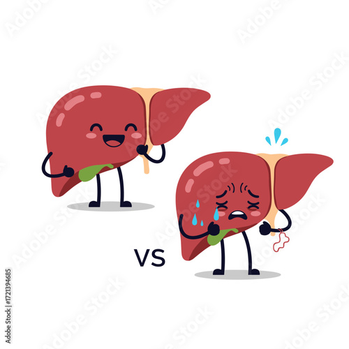 Understanding the difference between a healthy and an unhealthy liver.