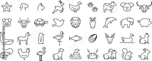 Animal icon, Wildlife vector, Domestic animal artwork, Jungle animal clipart, Wild creatures illustration, Farm animal drawing, Animal face logo, Nature animal design, Cute animal graphic, Animal symb
