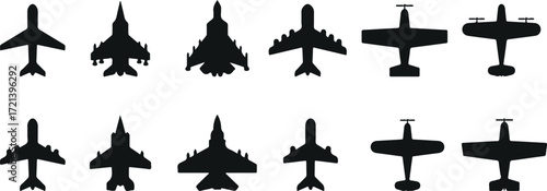 aviation icons, airplane vector doodles, jet flight icons, travel plane clipart, aircraft doodle pack, pilot symbols vector, military airplane icons, airport doodles, airplane top view icons, flying j