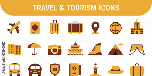 Travel and Tourism A Collection of Essential Icons