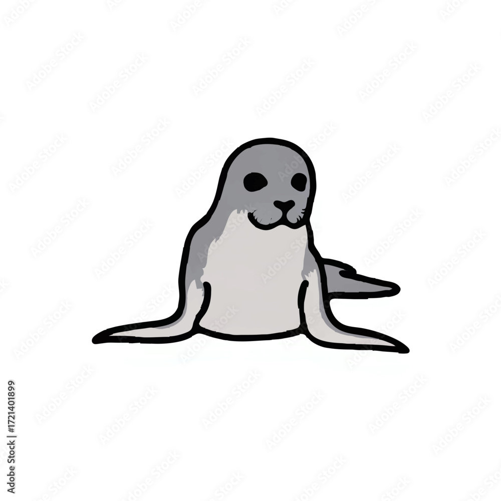 Fototapeta premium Simple seal looking forward