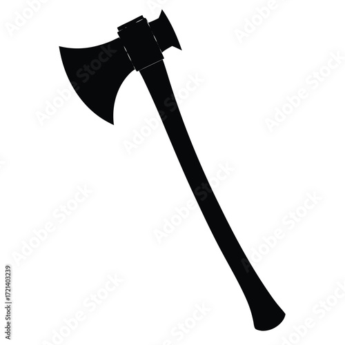 Park Ranger isolated axe on white background