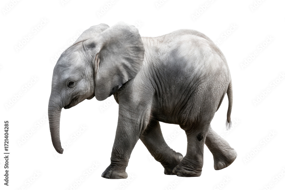 Naklejka premium elephant isolated on white background