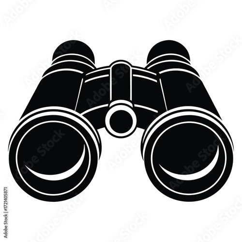 Park Ranger isolated binoculars on white background
