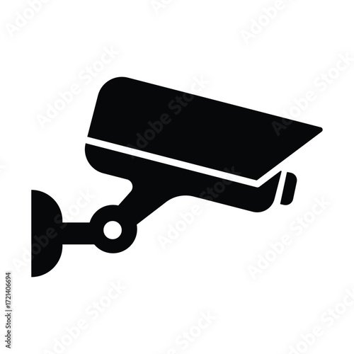Security camera icon, video surveillance, cctv sign. Surveillance camera,monitoring, safety home protection system. Fixed CCTV, Security Camera Icon Vector Template Illustration Design.