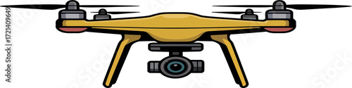 Minimal Flat Style Drone Design.