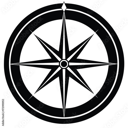 Park Ranger isolated compass on white background