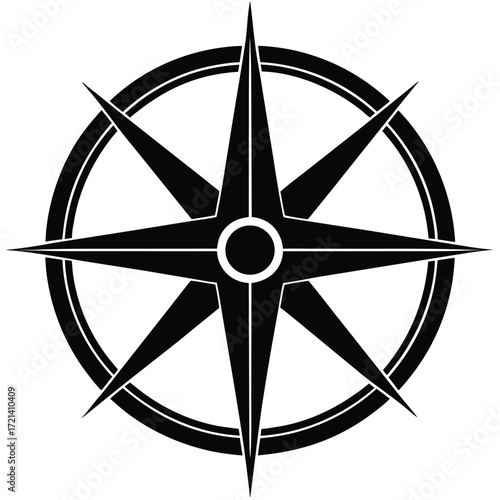 Park Ranger isolated compass on white background