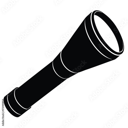 Park Ranger isolated flashlight on white background