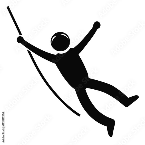 Bungee Jumping Silhouette