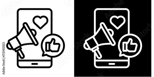 Social Media Branding  Icon Set White Style Collection