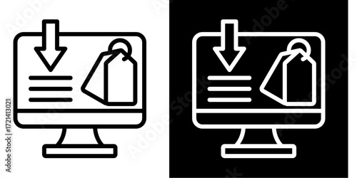 Landing Page  Icon Set White Style Collection