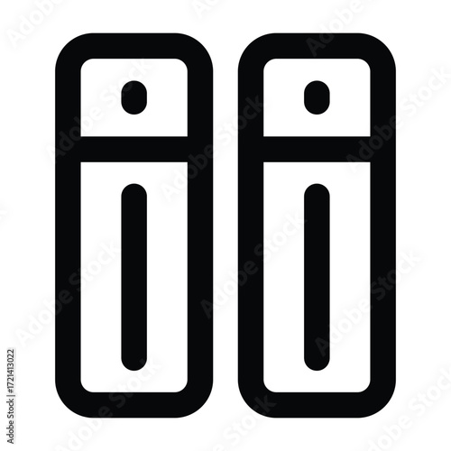 Simple black line illustration of a folder. Clean and minimal style, great for office, paperwork, and administration visuals.
