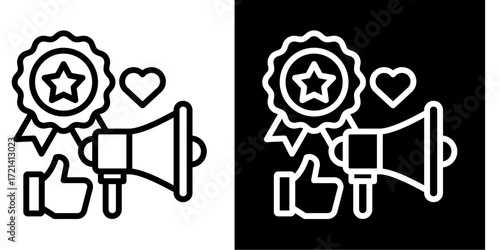 Brand Recognition  Icon Set White Style Collection