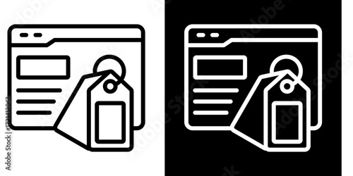 Web Branding  Icon Set White Style Collection