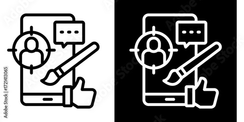 User Experience  Icon Set White Style Collection