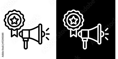 Brand Voice  Icon Set White Style Collection
