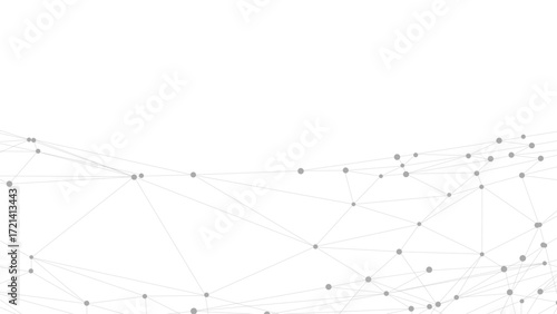 Abstract Plexus mesh geometric background. Dots or circles connected by lines. Technology abstract background with copy space. Minimalist mesh backdrop. Abstract polygonal shape.