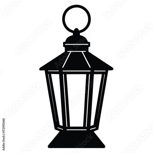 Park Ranger isolated lantern on white background