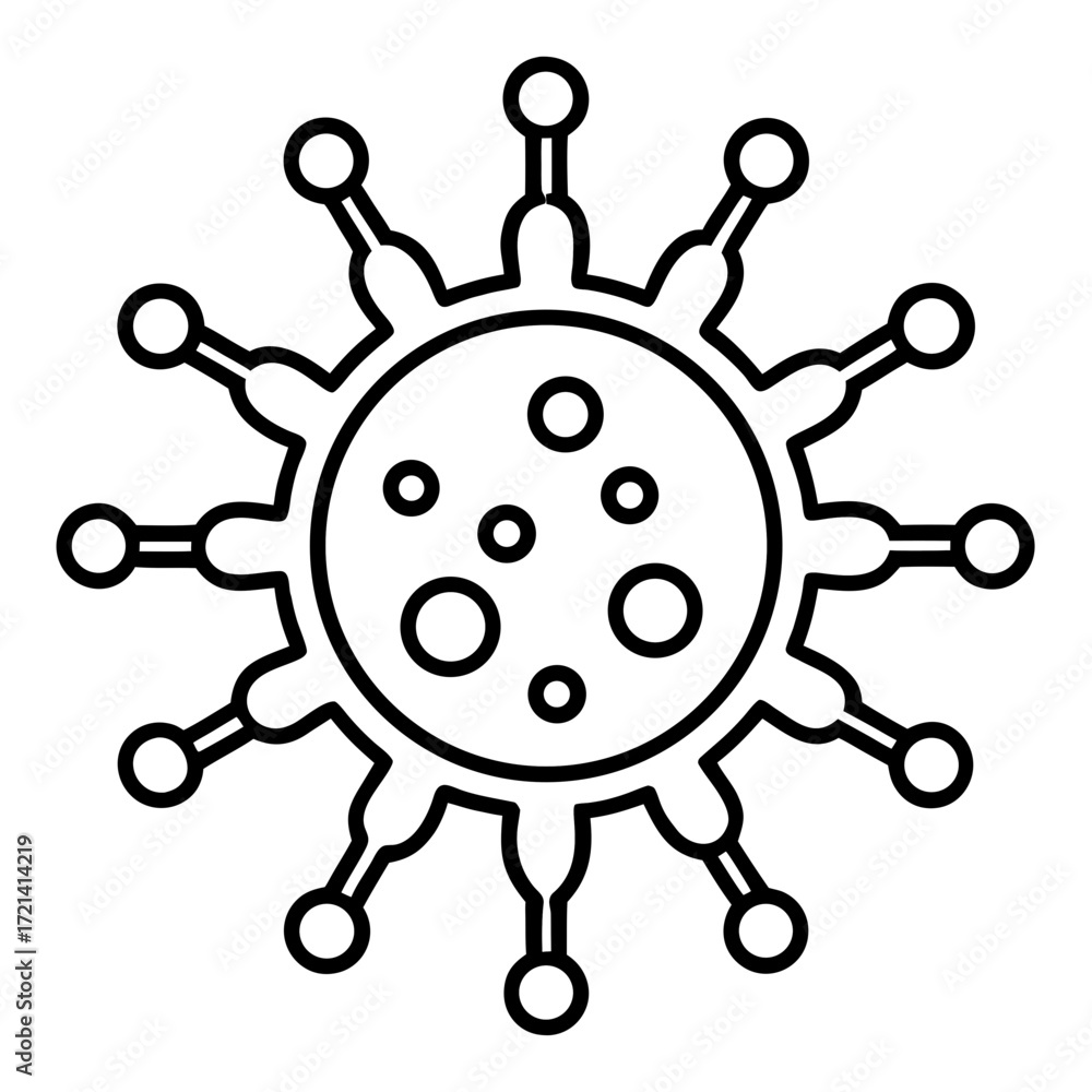 Obraz premium Pathogen Icons Line Art Collection