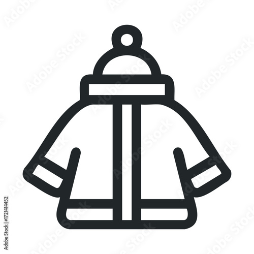 Stylish winter jacket design for cold weather wear. Vector illustration