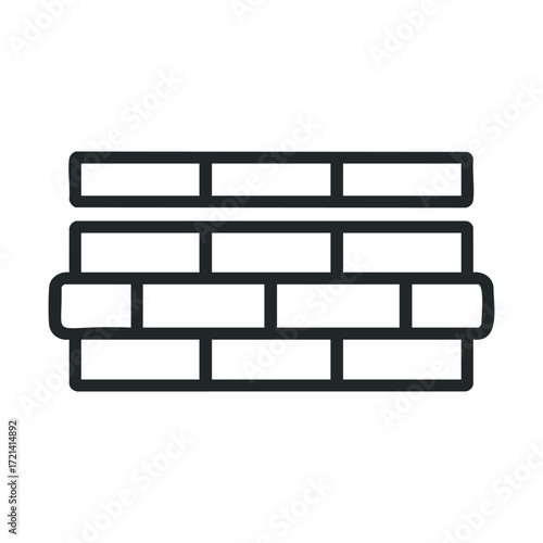 Simple brick wall pattern for construction and design projects. Vector illustration