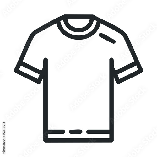Simple T shirt design for casual wear and branding purposes. Vector illustration