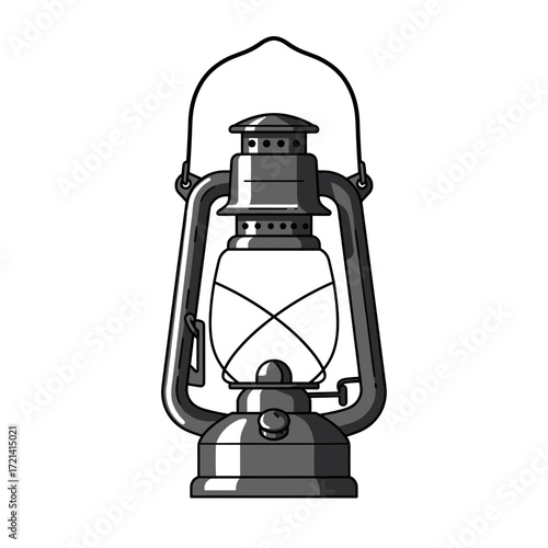 Vintage lantern icon with a classic design